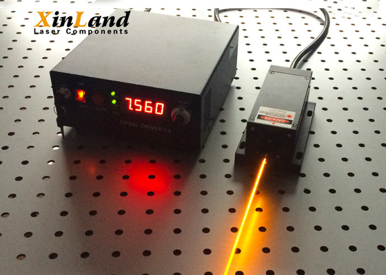 módulo de alto rendimiento del laser de la fuente DPSS de la luz ámbar del láser de estado sólido 589nm
