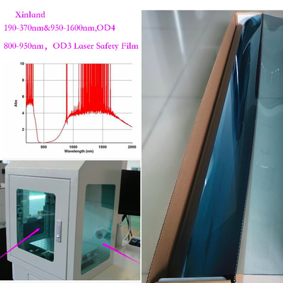 Caja de la película protectora del laser de la ventana de la seguridad de laser 190NM-370NM