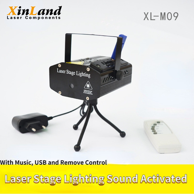 el sonido de la música USB de 7.5w Mini Laser Stage Lighting With activado quita el control RGB