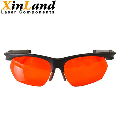 Gafas de seguridad de alta densidad de la protección ocular del laser de 190~540nm OD 4+ 5m m para los lasers ULTRAVIOLETA y verdes con el caso