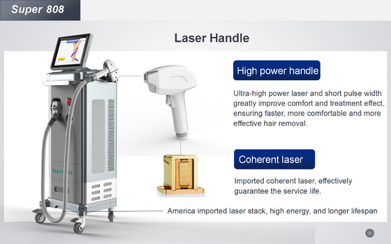 12,4 máquina del laser de la belleza del retiro del pelo del laser de la pulgada 755nm 1064 nanómetro