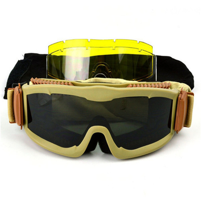 Gafas de sol clasificadas balísticas del polvo anti negro de la lente militares