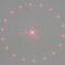 Línea roja módulo Mini Laser Atmosphere Light del círculo de 18 puntos del laser