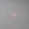 Línea roja módulo Mini Laser Atmosphere Light del círculo de 18 puntos del laser